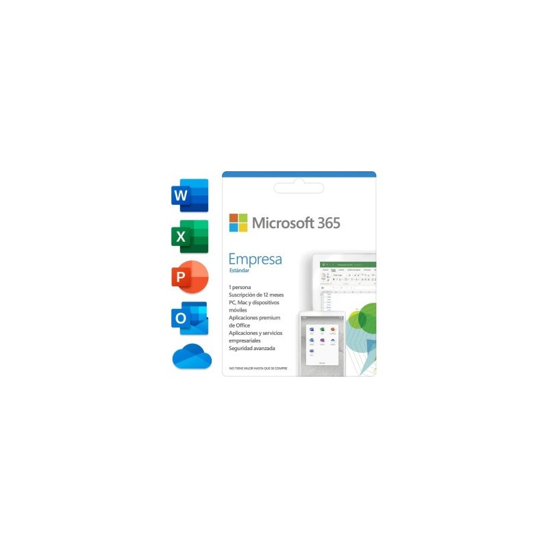Microsoft 365 Empresa Estándar - 5 PCs/MAC - suscripción 12 meses
