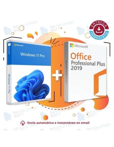 Windows 11 PRO + Office 2019 PRO PLUS para 1 PC