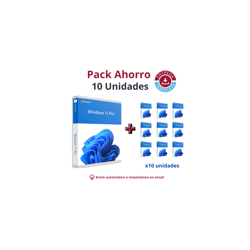 PACK 10 Licencias de WINDOWS 11 PRO