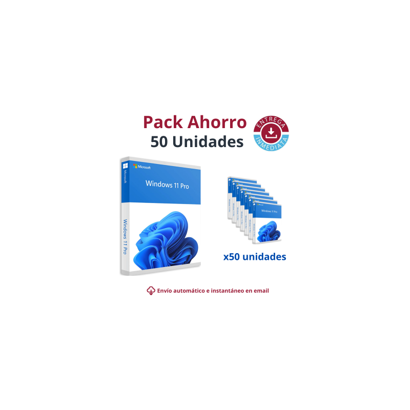 PACK 50 Licencias de WINDOWS 11 PRO