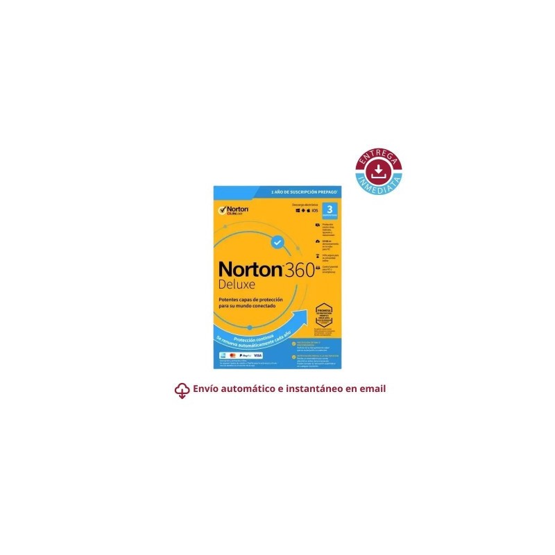 Norton 360 Deluxe 3-Devices + 25 GB Cloudstorage - 1 year