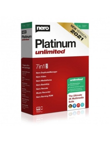 Nero Platinum Unlimited - 7 en 1 Suite - 1 PC - 1 año