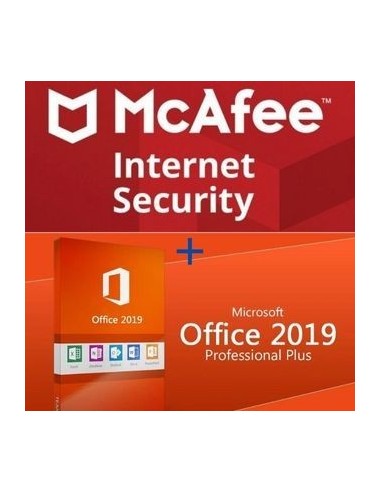 Office 2019 Pro Plus + McAfee Internet Security 10 dispositivos - 1 año