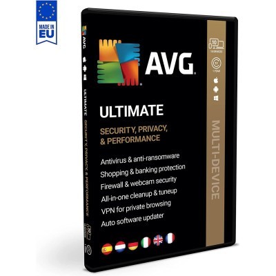 AVG Ultimate - 10 Dispositivos 1 Año (Internet Security + VPN + TuneUp) Descarga Digital