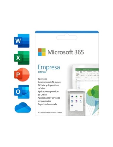 Microsoft 365 Empresa Estándar - 5 PCs/MAC - suscripción 12 meses