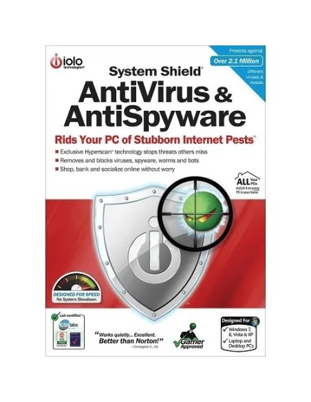 iolo System Shield AntiVirus & AntiSpyware - 1 Dispositivo - 1 año