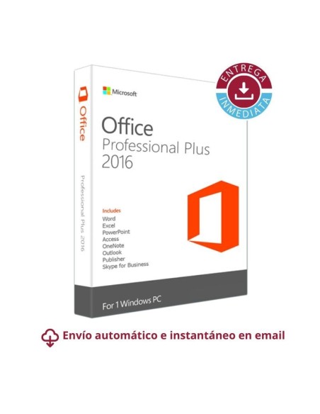 Licencia Office 2016 Pro Plus para 1 PC Windows