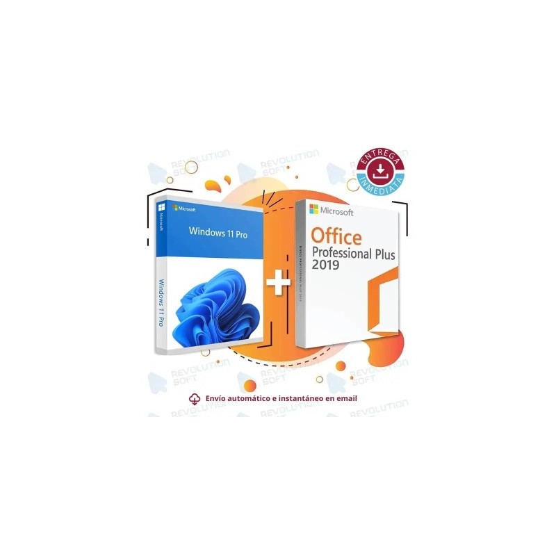 Windows 11 PRO + Office 2019 PRO PLUS para 1 PC