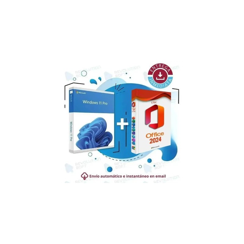 Windows 11 PRO + Office 2024 PRO PLUS para 1 PC